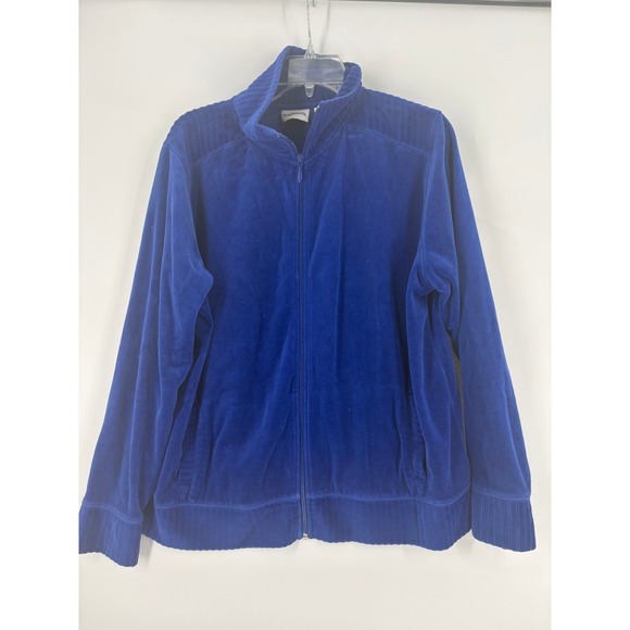 BonWorth Jackets & Blazers - BonWorth Royal Blue Corduroy Full‎ Zip Jacket Women's Medium Collared